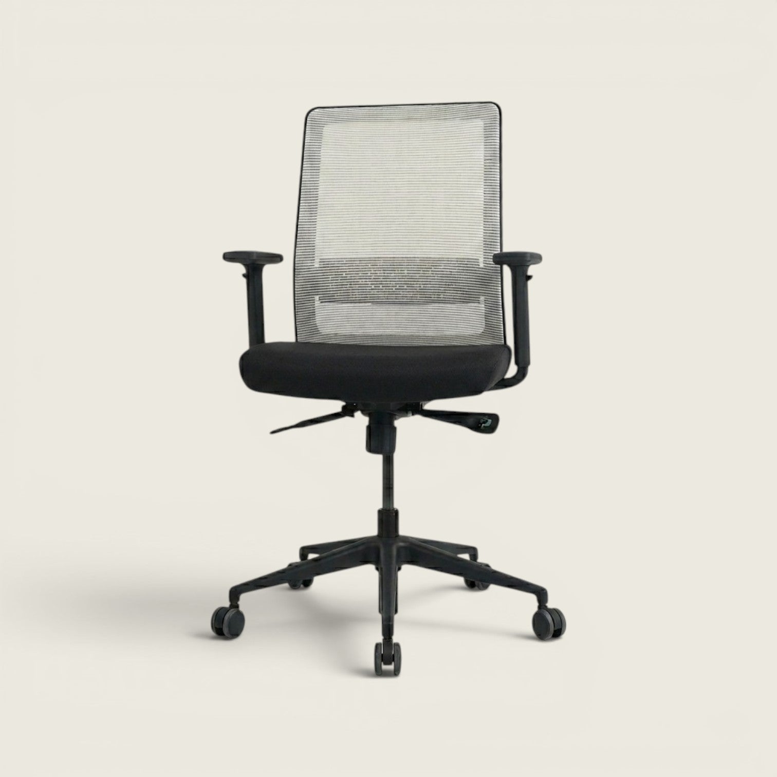 Bestuhl: S30 Task Chair in Black Fabric With a Cream Mesh Back - Refurbished