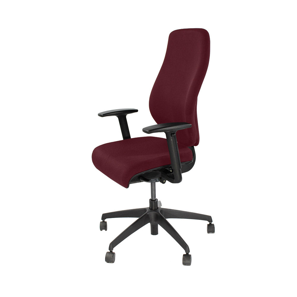 Boss Design: Key Task Chair - New Burgundy Leather - Refurbished