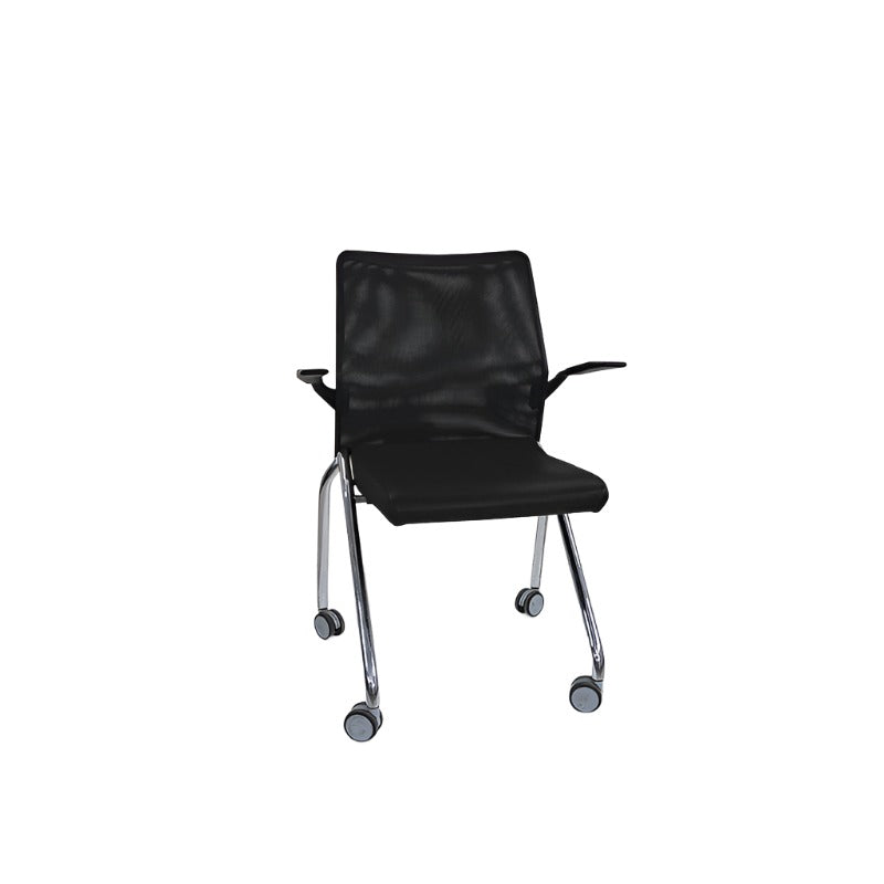 <tc>Boss Design</tc>Silla plegable negra con brazos - Reacondicionada