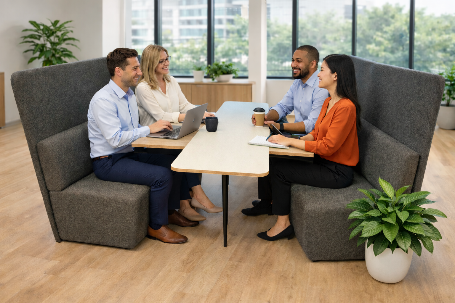 Davison: Face-to-Face High-Back Meeting Booth - Refurbished