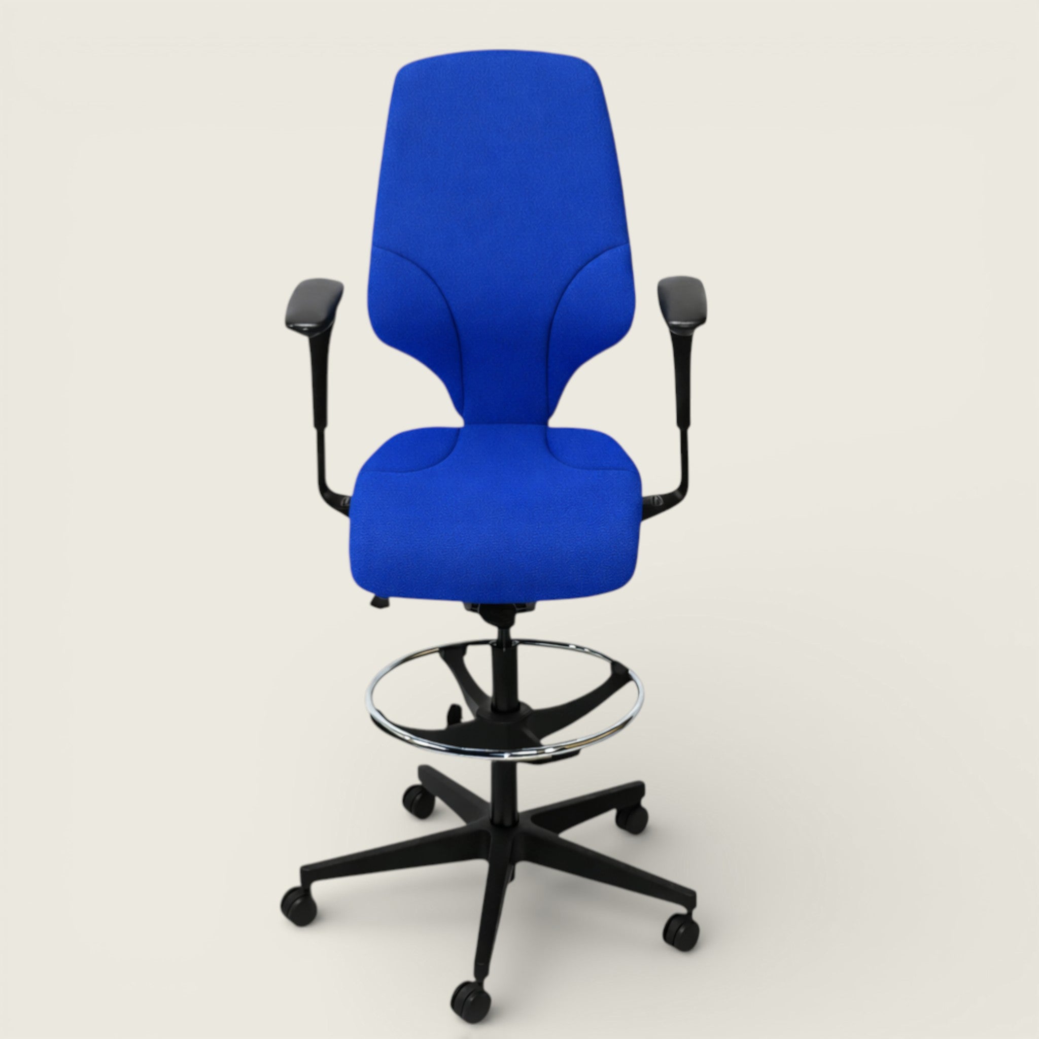 <tc>Giroflex</tc>: Silla de dibujante G64 en tela azul - Reacondicionada