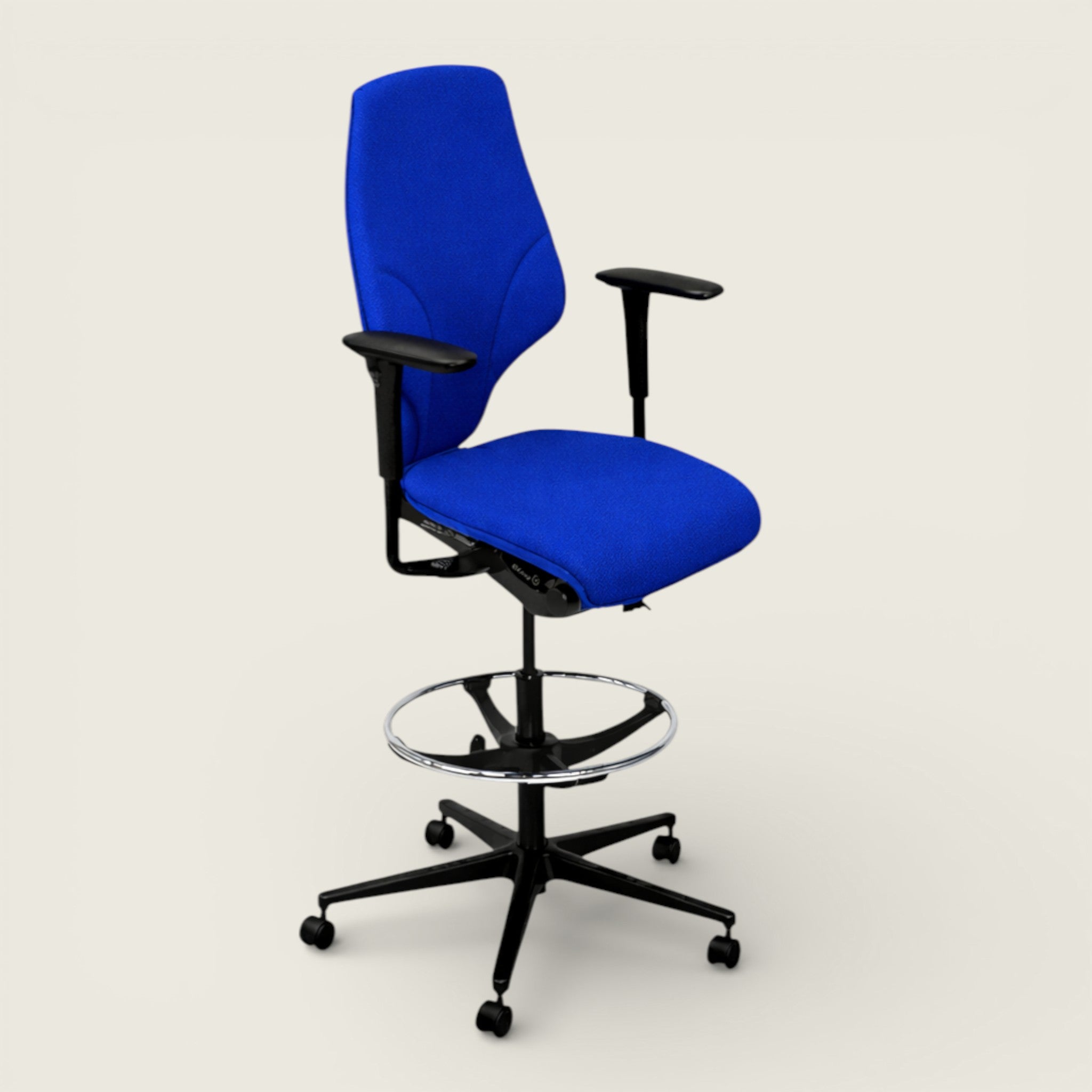 <tc>Giroflex</tc>: Silla de dibujante G64 en tela azul - Reacondicionada