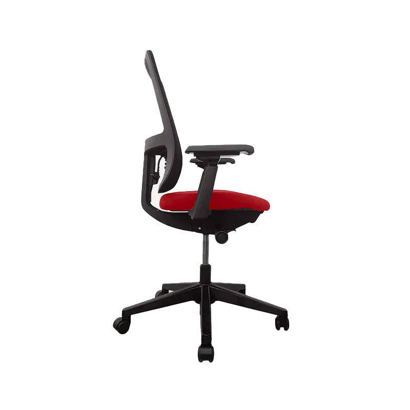 Haworth: Lively Task Chair in Red Fabric - Refurbished