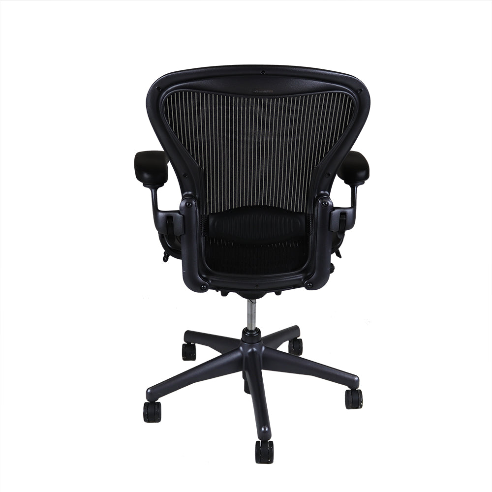Herman Miller: Aeron Size B Charcoal, Back Tilt Only - Refurbished