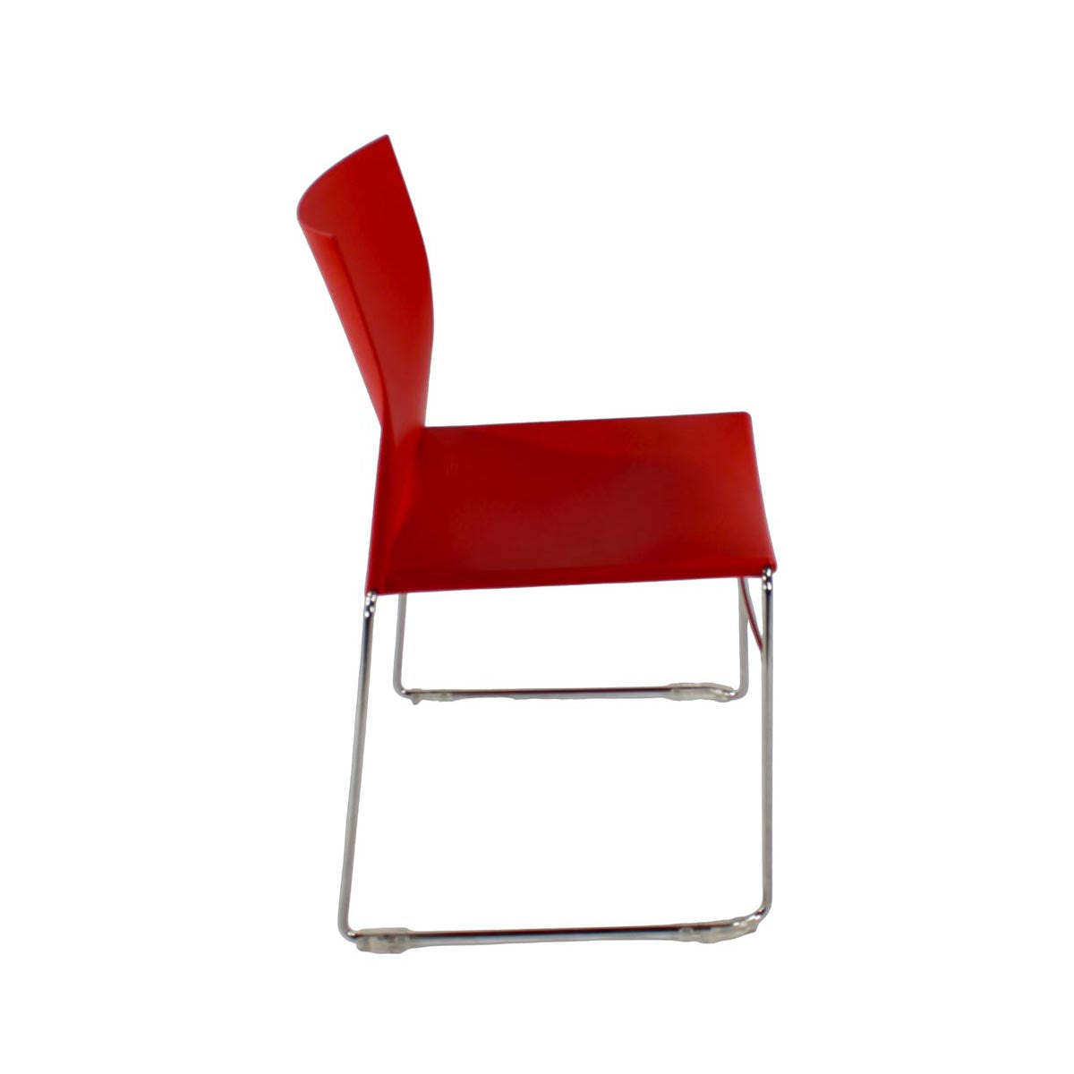 <tc>Herman Miller</tc>Silla apilable Pronta en color rojo - Reacondicionada