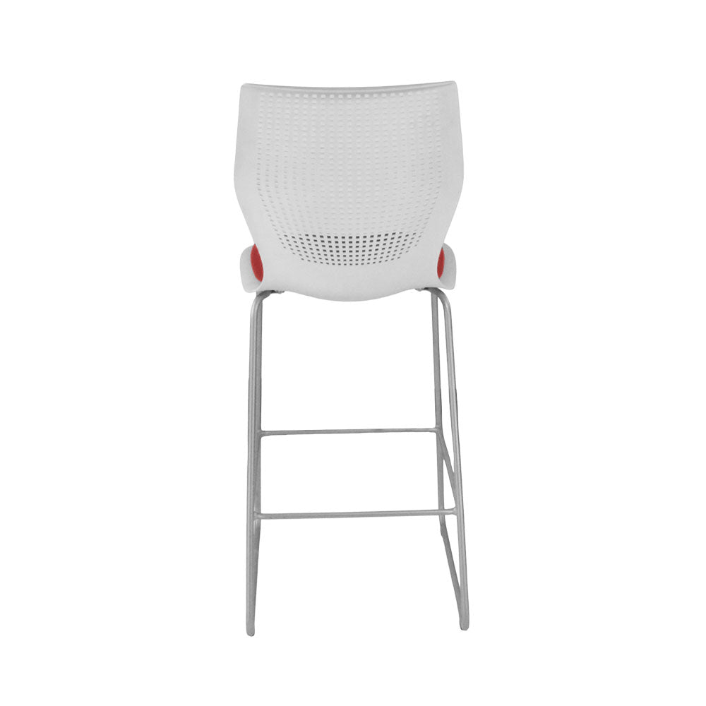 <tc>Knoll</tc>: <tc>Multigeneration</tc> Taburete de tela roja - Reacondicionado