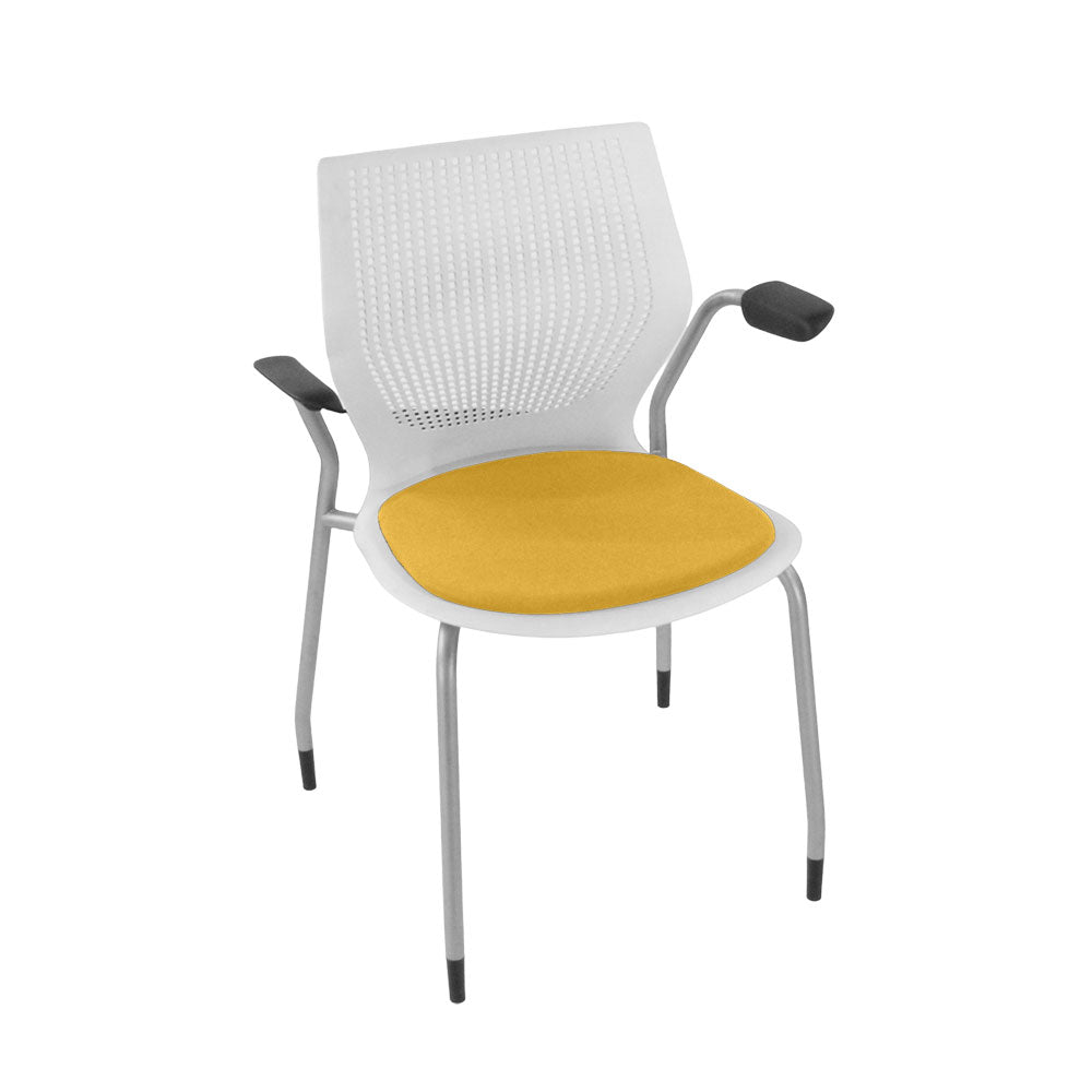 Knoll: Multigeneration Meeting Chair in Yellow Fabric - Refurbished