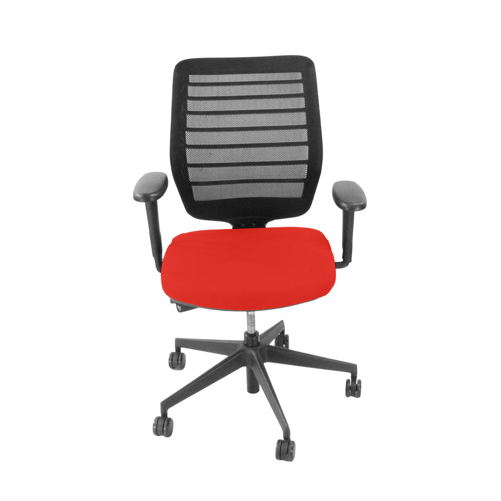 Senator: Fuse Operator Chair in Red Fabric - Refurbished