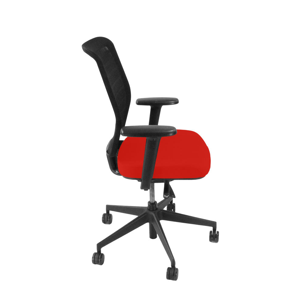 <tc>Senator</tc>Silla de operador Fuse en tela roja - Reacondicionada