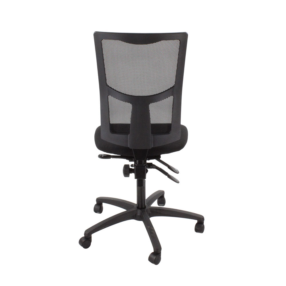 Saxen: Ergo 2 Task Chair Without Arms in Black Fabric - Refurbished