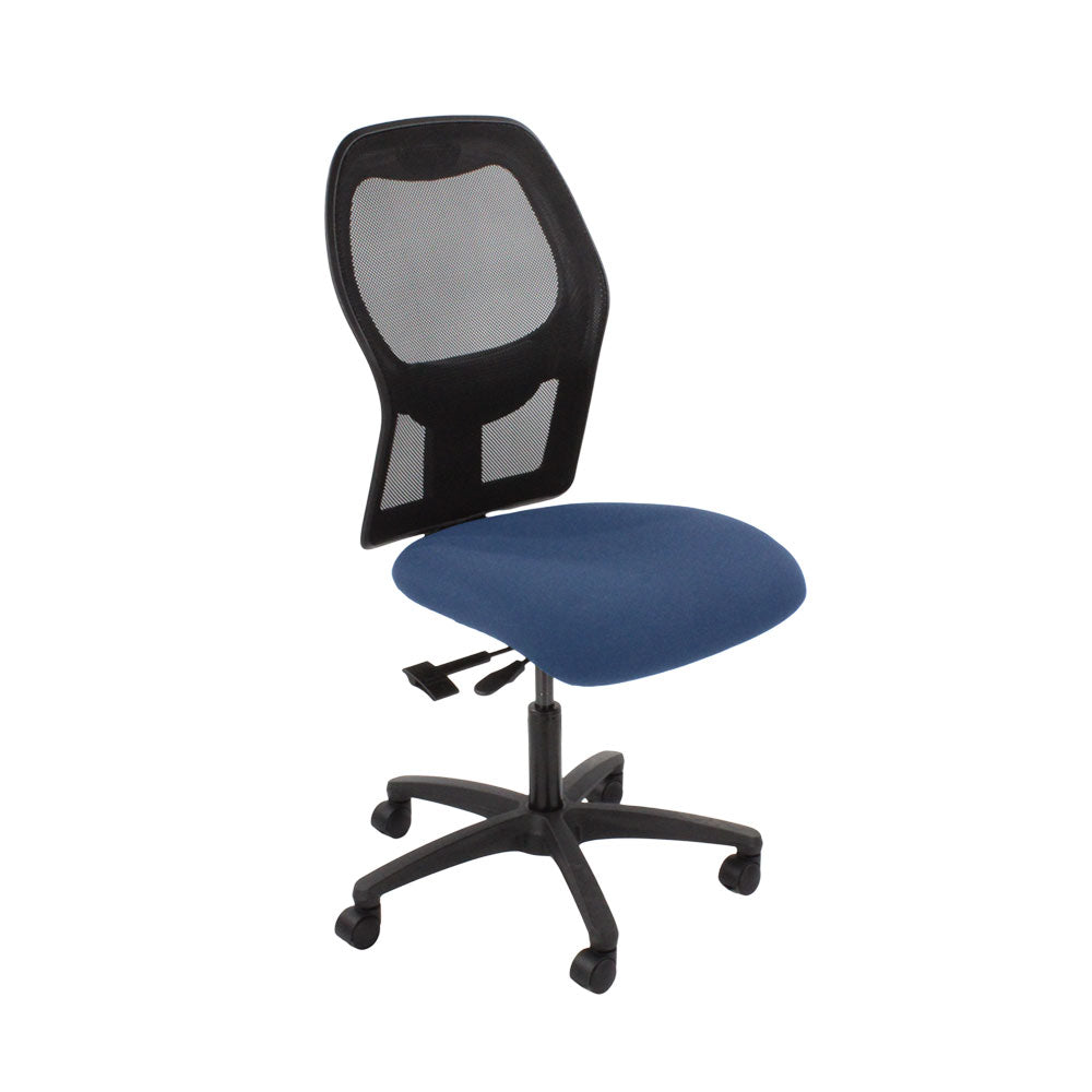Ahrend: 160 Type Task Chair in Blue Fabric Without Arms - Refurbished