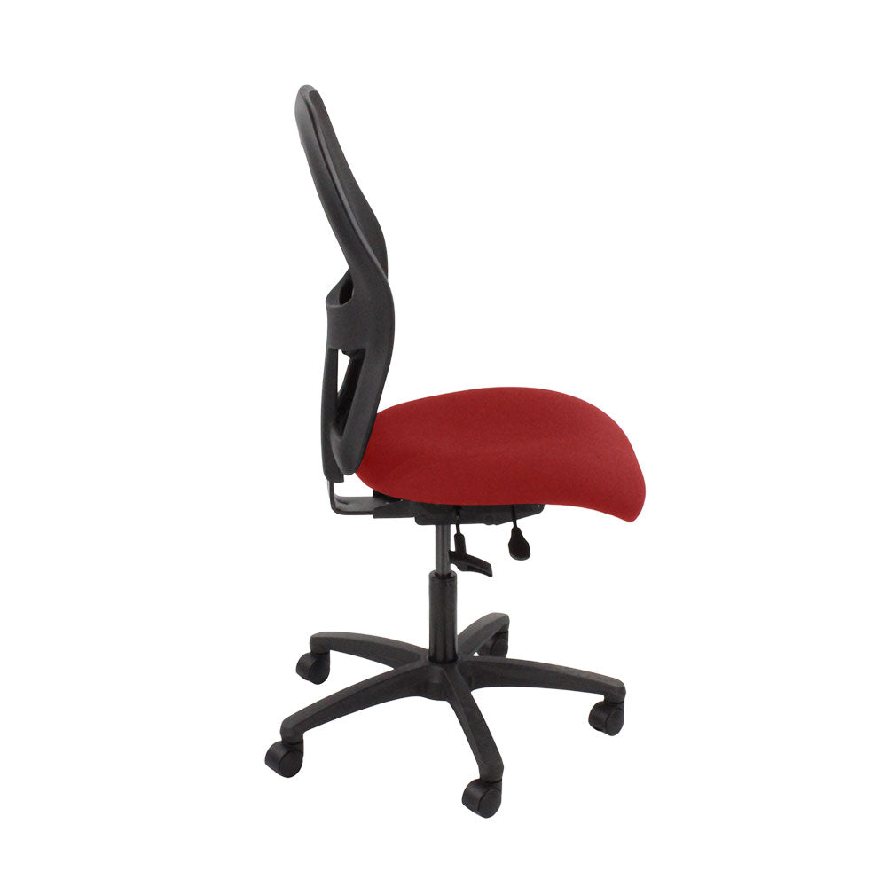 <tc>Ahrend</tc>Silla de trabajo tipo 160 en tela roja sin brazos - Reacondicionada
