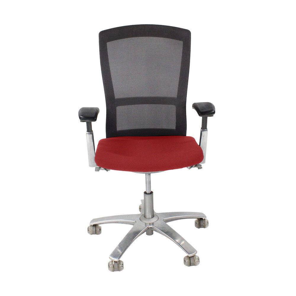 <tc>Knoll</tc>Silla de trabajo Life en tela roja - Reacondicionada
