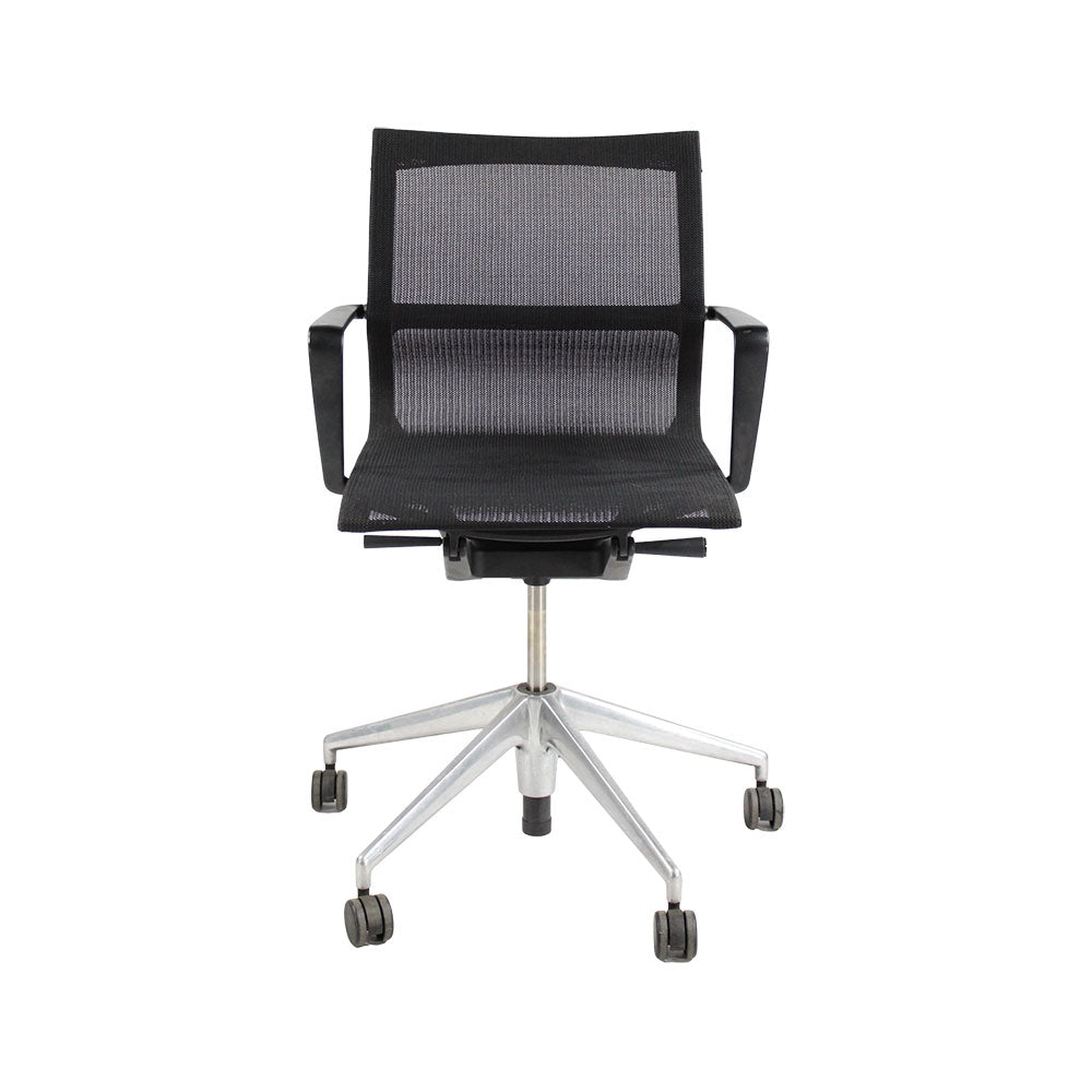 <tc>Herman Miller</tc>Silla de conferencia Setu en color negro - Reacondicionada