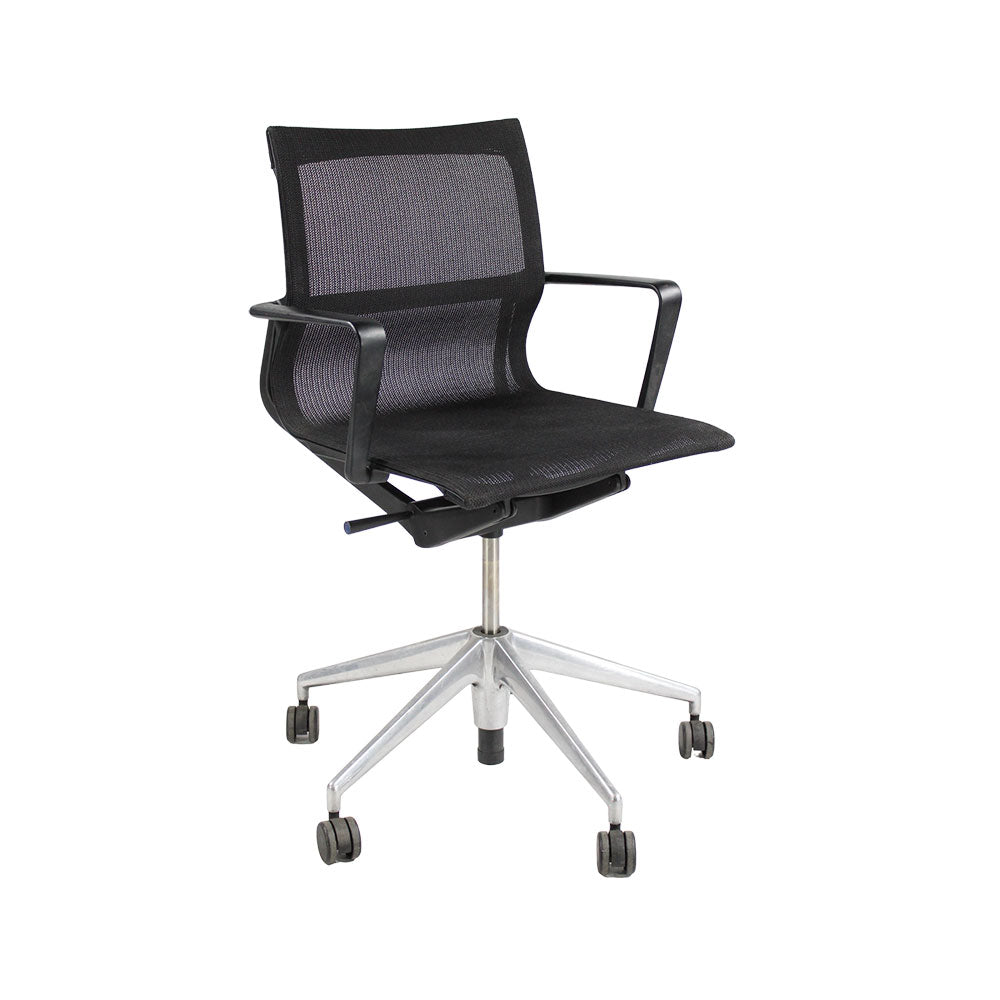 <tc>Herman Miller</tc>Silla de conferencia Setu en color negro - Reacondicionada
