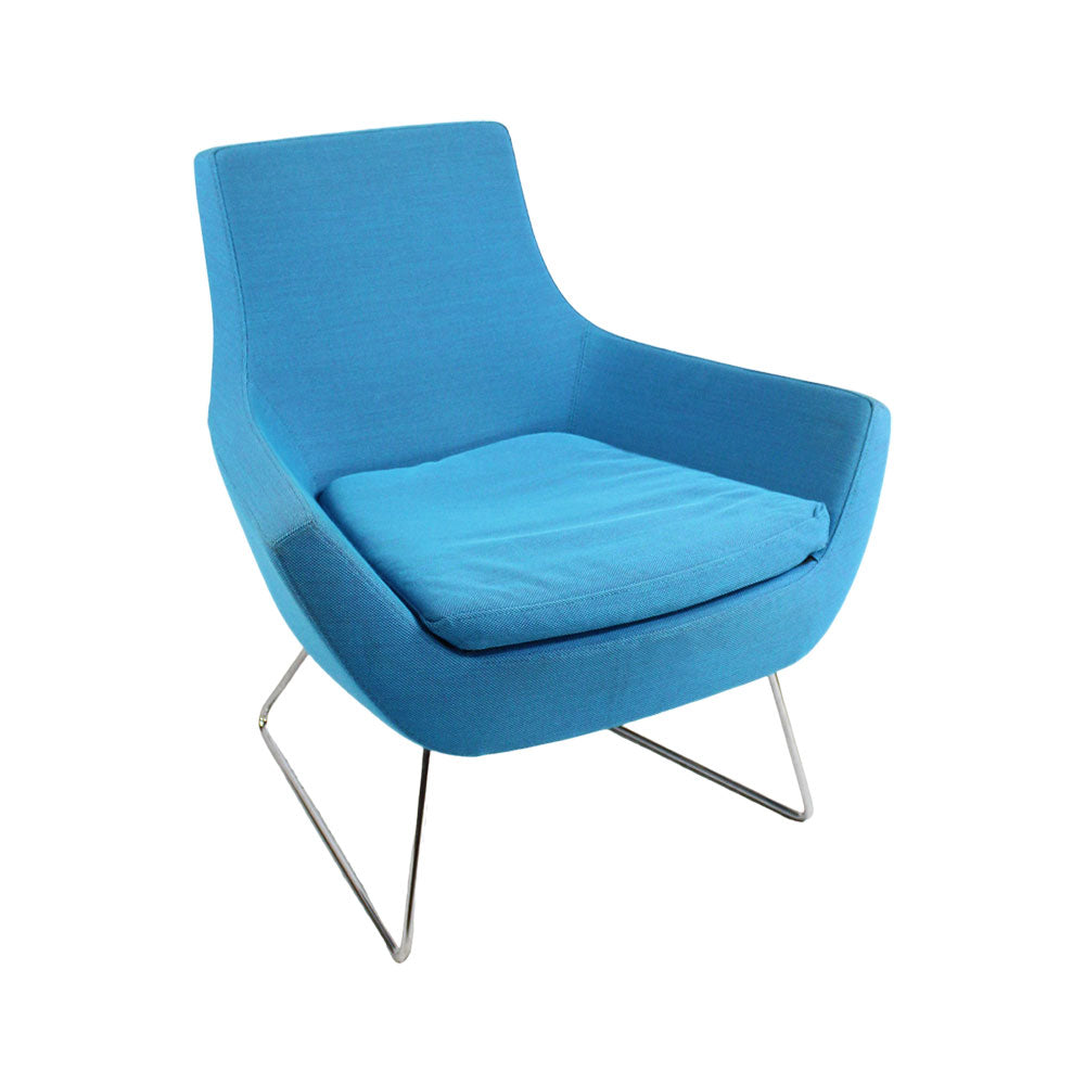 Swedese: Happy Easy Chair in Blue Fabric - Refurbished