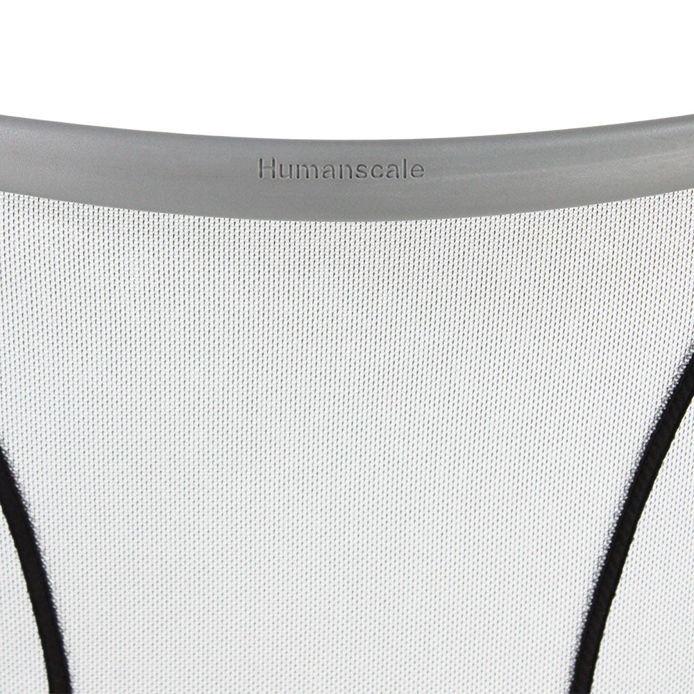 <tc>Humanscale</tc>: <tc>Liberty</tc> Silla de trabajo en cuero blanco - Reacondicionada