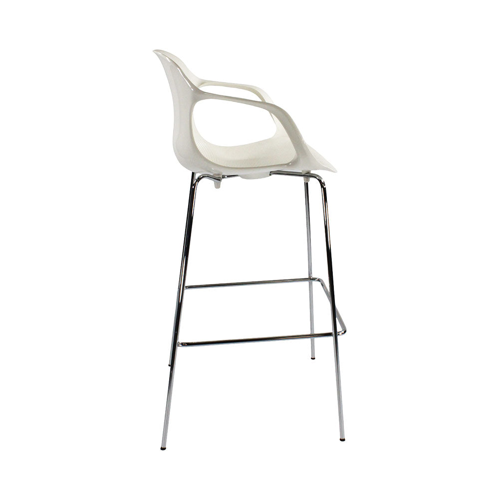 <tc>Fritz Hansen</tc>Taburete Nap de altura de mostrador en blanco - Reacondicionado
