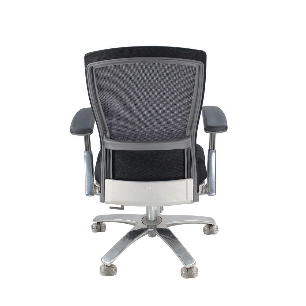 <tc>Knoll</tc>Silla de trabajo Life en tela negra - Reacondicionada
