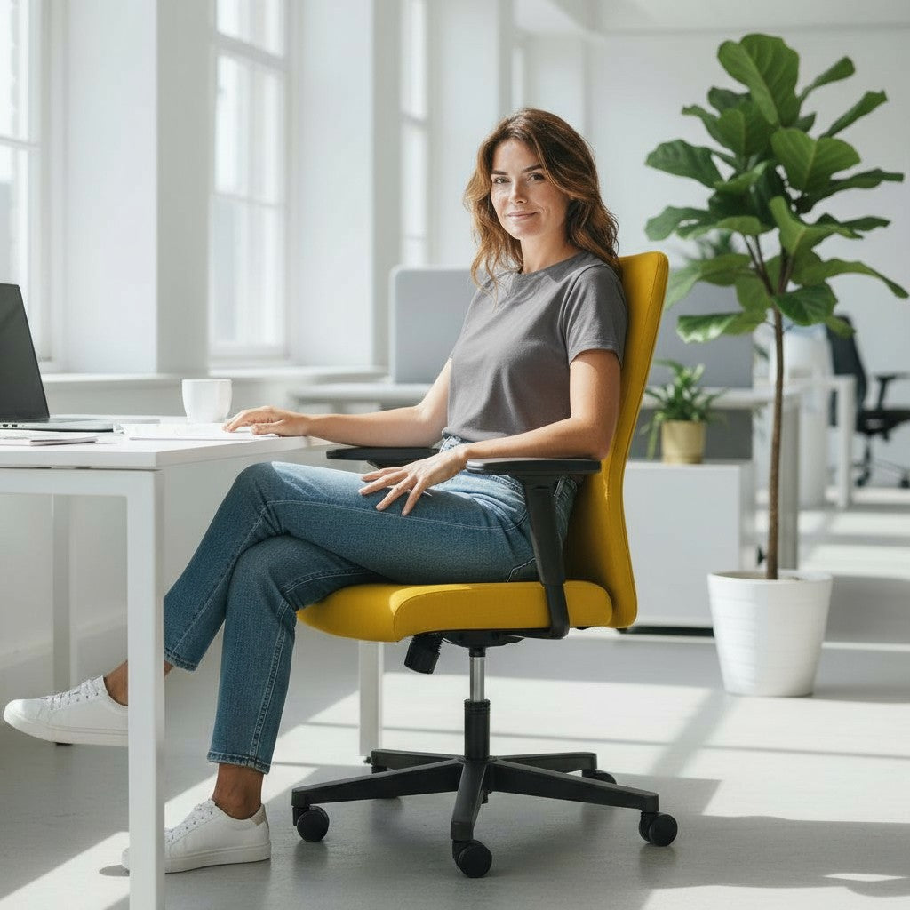 Konig + Neurath: Jet One Yellow Task Chair - Refurbished