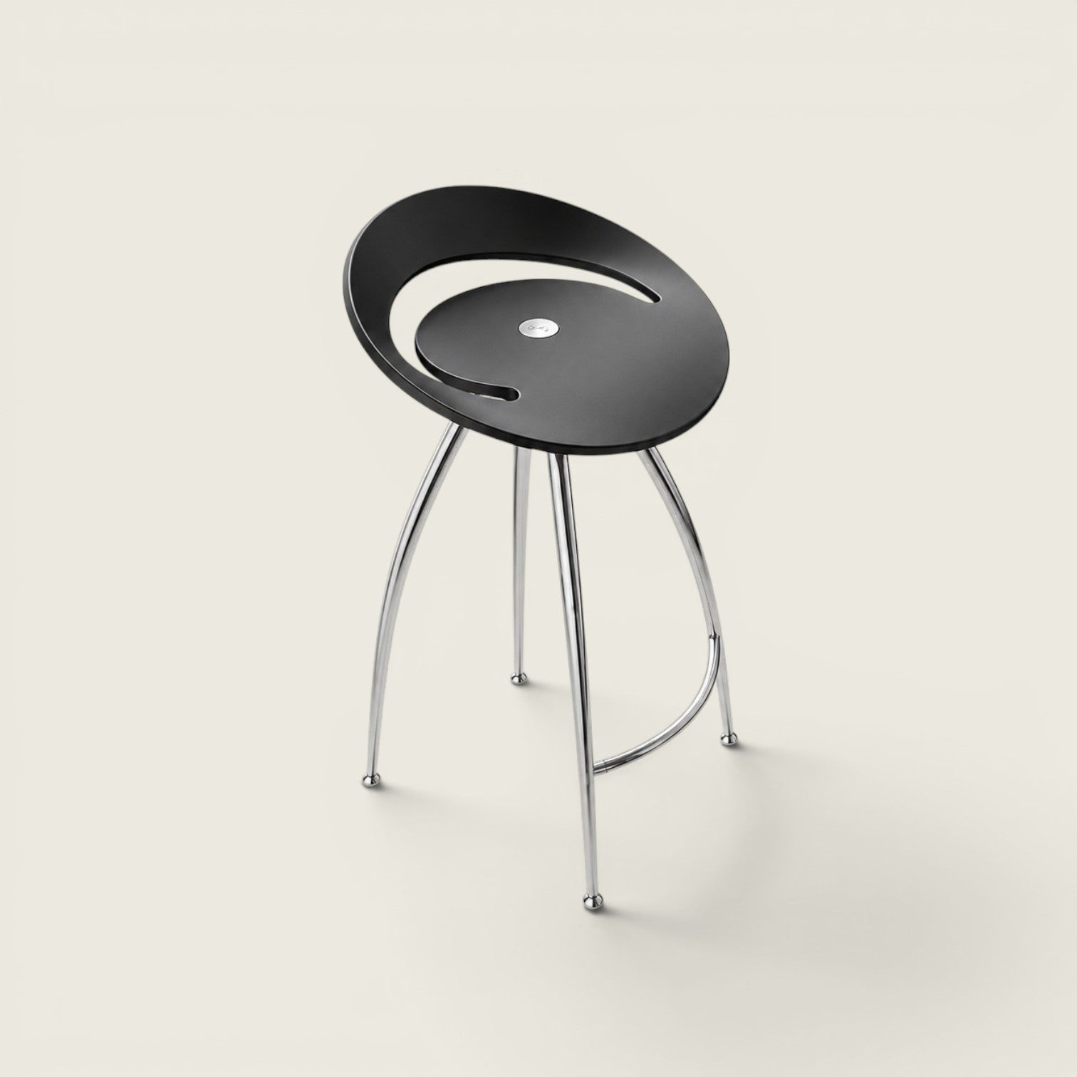 Lyra: Stool in a Black Metal Finish - Refurbished