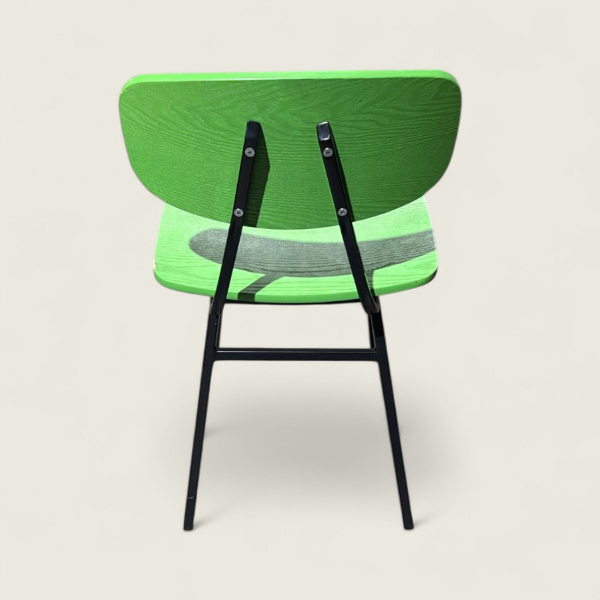 New Design Group: Green Natural Wood Florence Canteen Chair - Refurbished