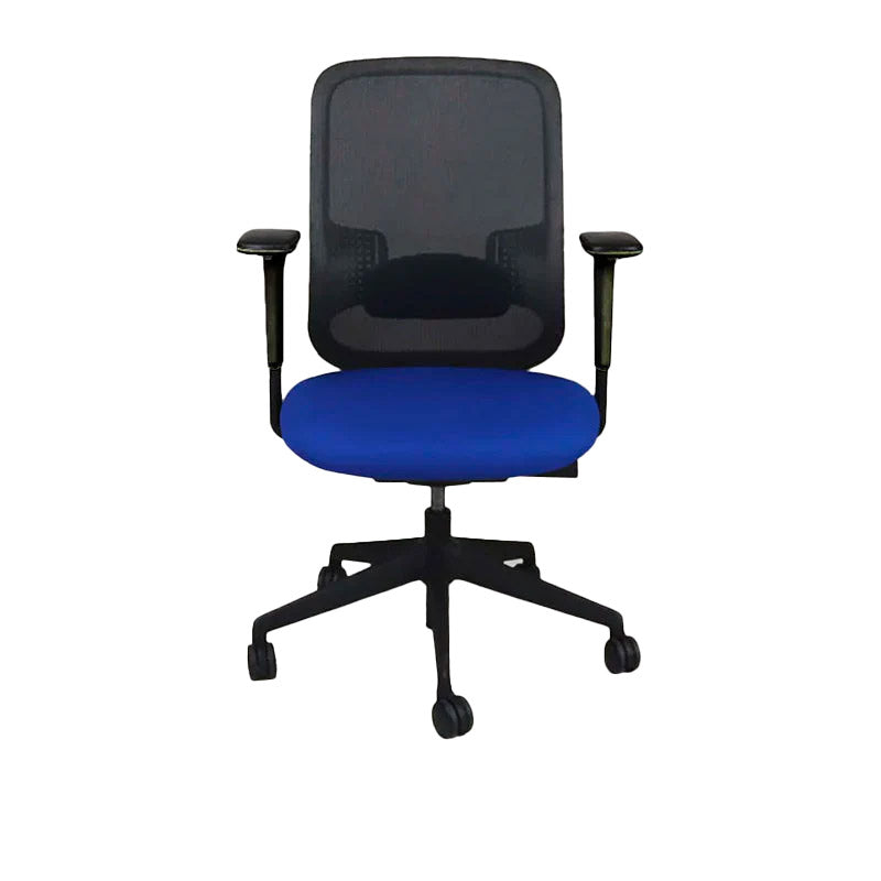 Orangebox: do - silla de tareas en tela azul - restaurado