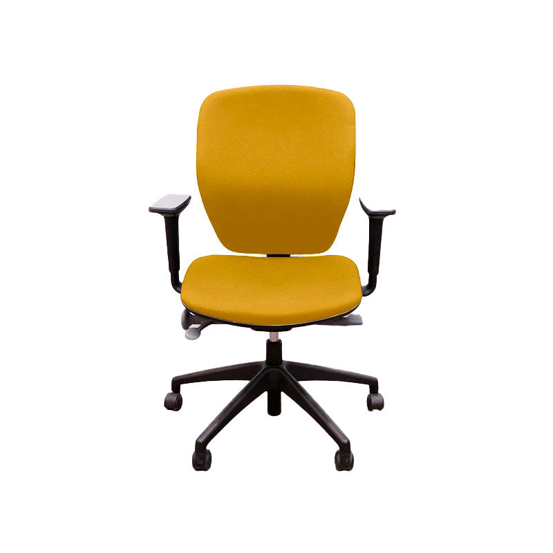 Orangebox: Silla de tareas Joy -02 en tela amarilla - restaurado