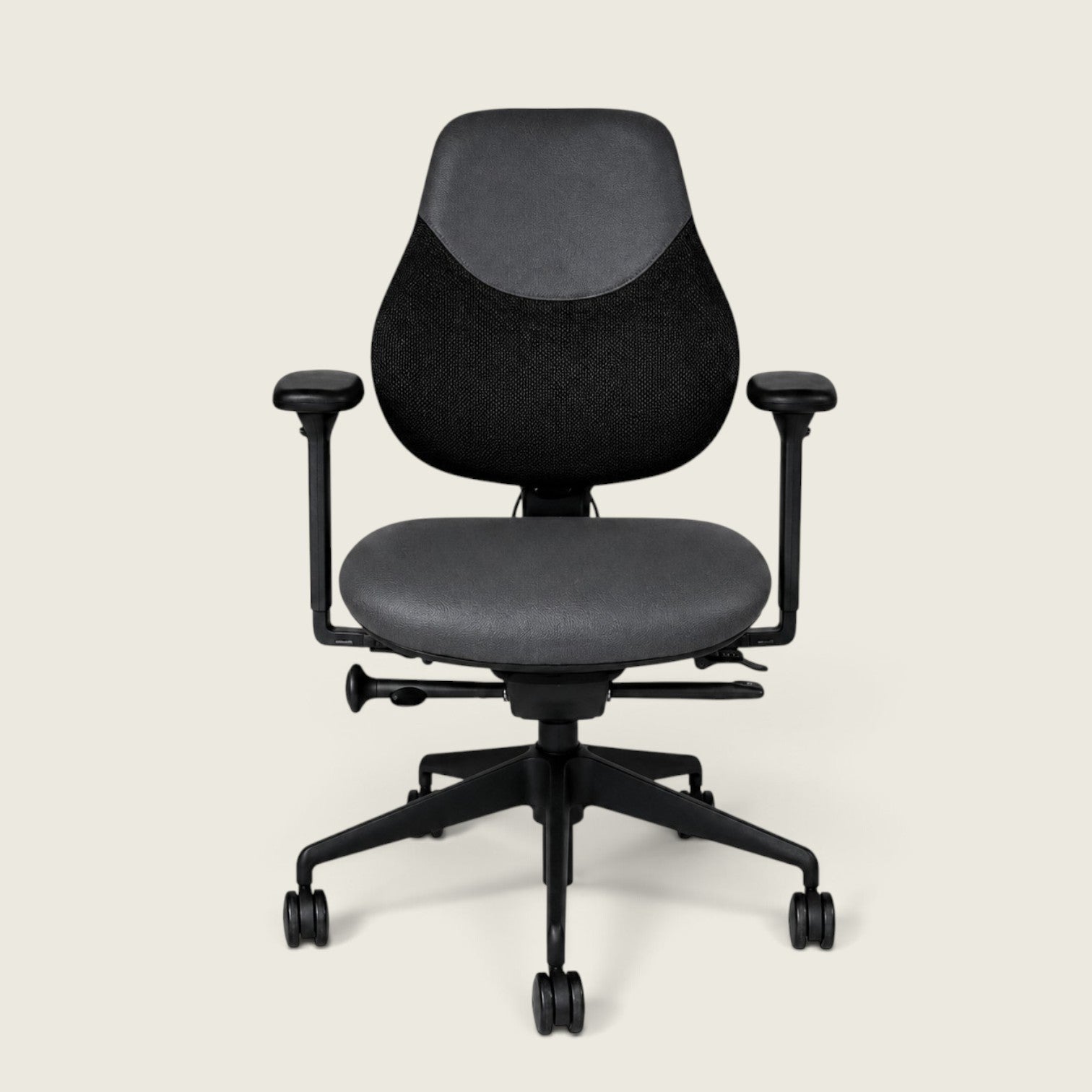 <tc>OrangeBox</tc>Silla de oficina Flo en tela gris - Restaurada