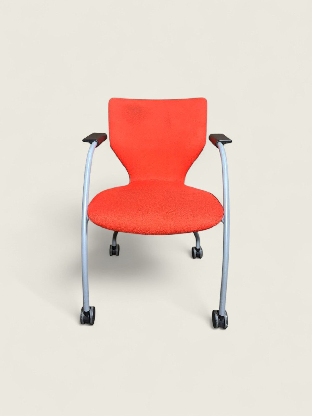 Orangebox: Orange Visitors Side chair with Castors - Refurbished