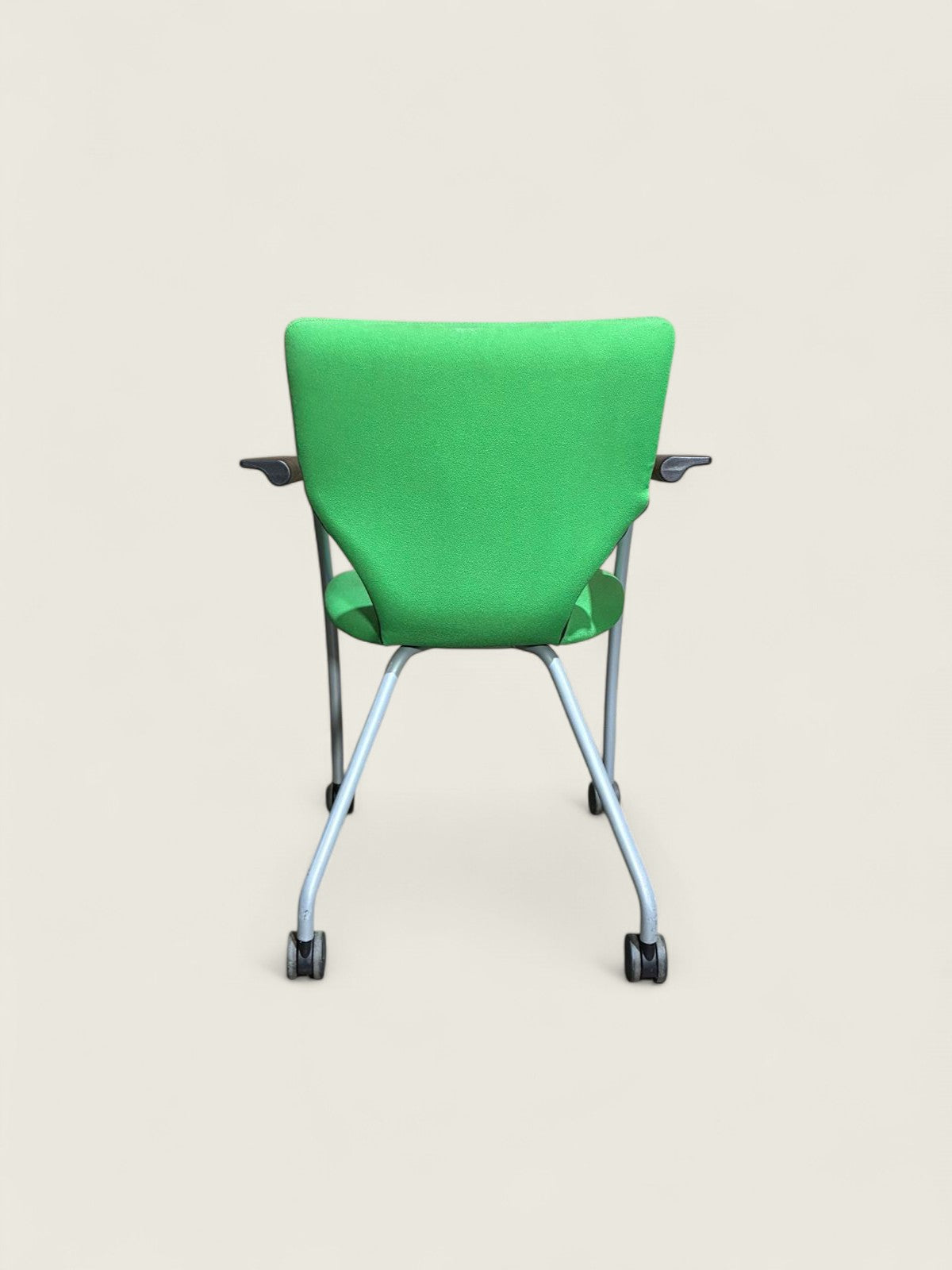 Orangebox: Green Visitors Side chair with Castors - Refurbished