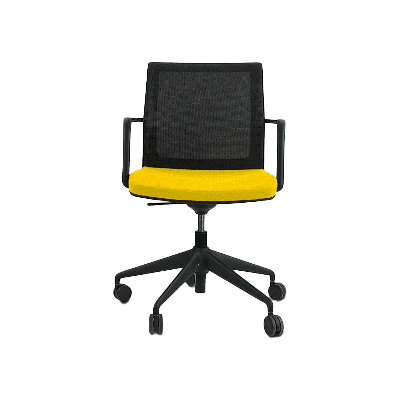 Orangebox: Workday Lite Work in Yellow Fabric Task Silla - Renovado