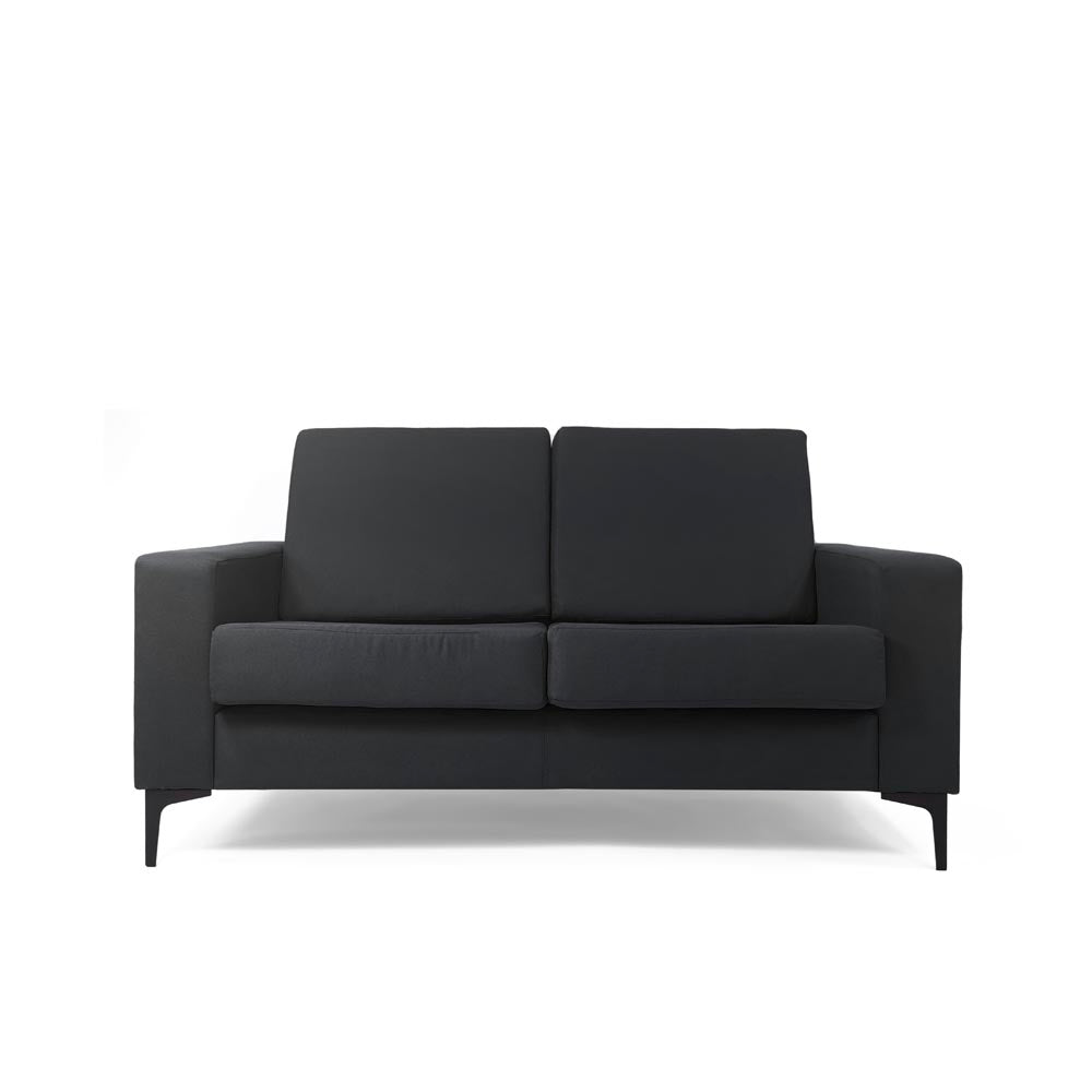 Pledge: Target Two Seater Sofa In Black Fabric - Refurbished
