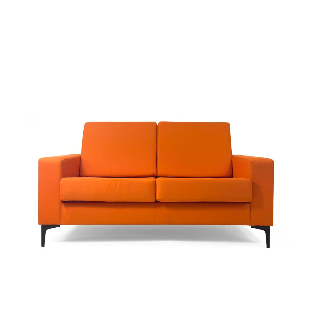Pledge: Target Two Seater Sofa In Orange Fabric - Refurbished