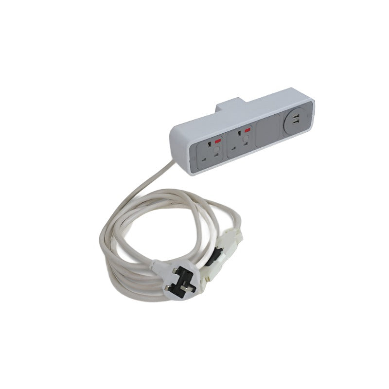 OE: Pulse Desk Power Module - 2x UK Fused Sockets & 2 TUF USB Charge Ports - Refurbished