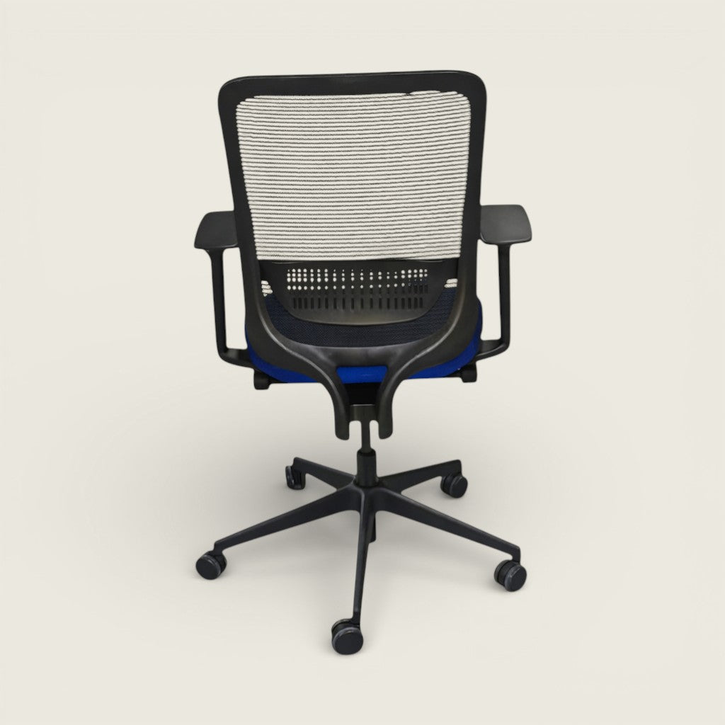 Silla Saxen Don't Task de Tela Azul - Reacondicionada