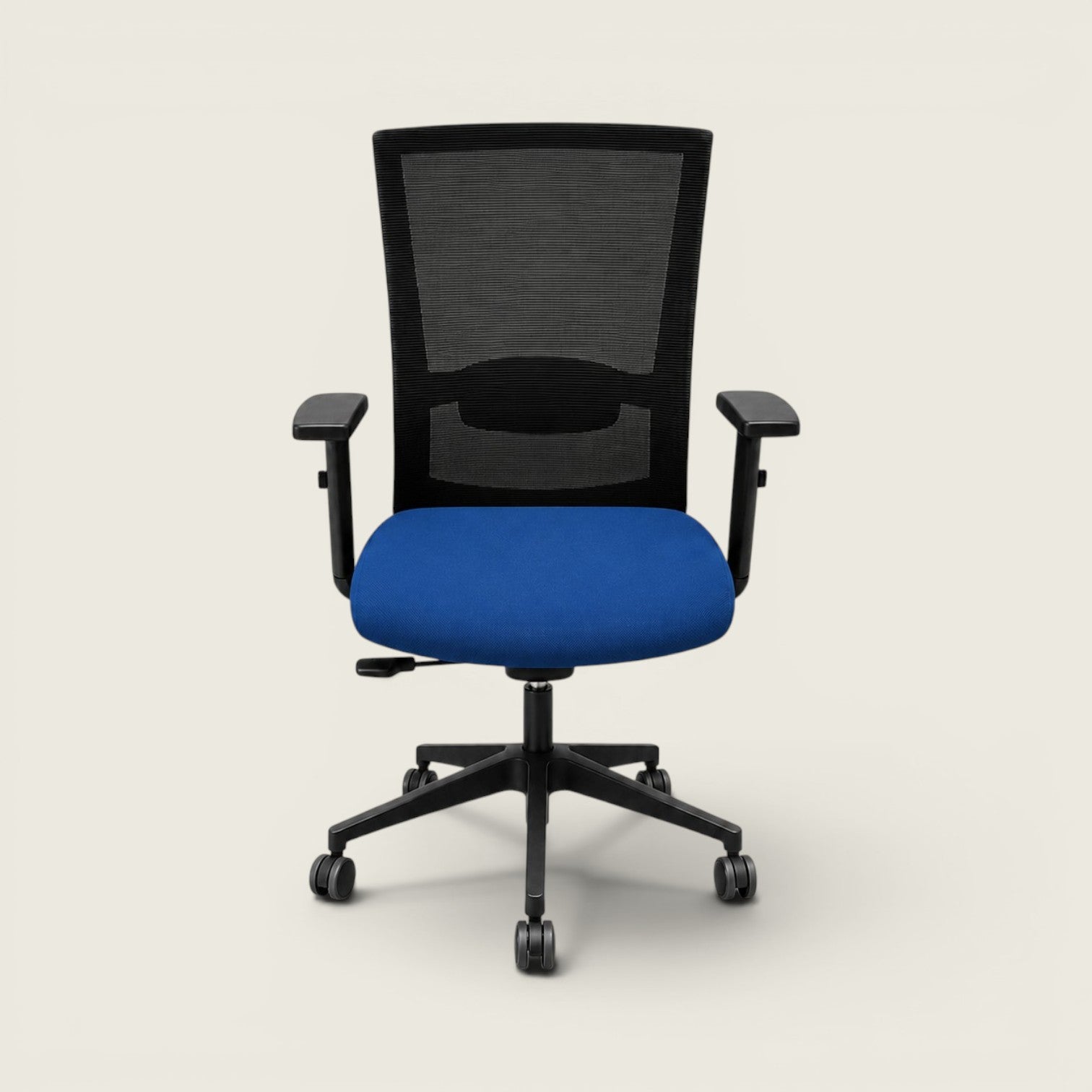 Silla Saxen Don't Task de tela negra - Reacondicionada