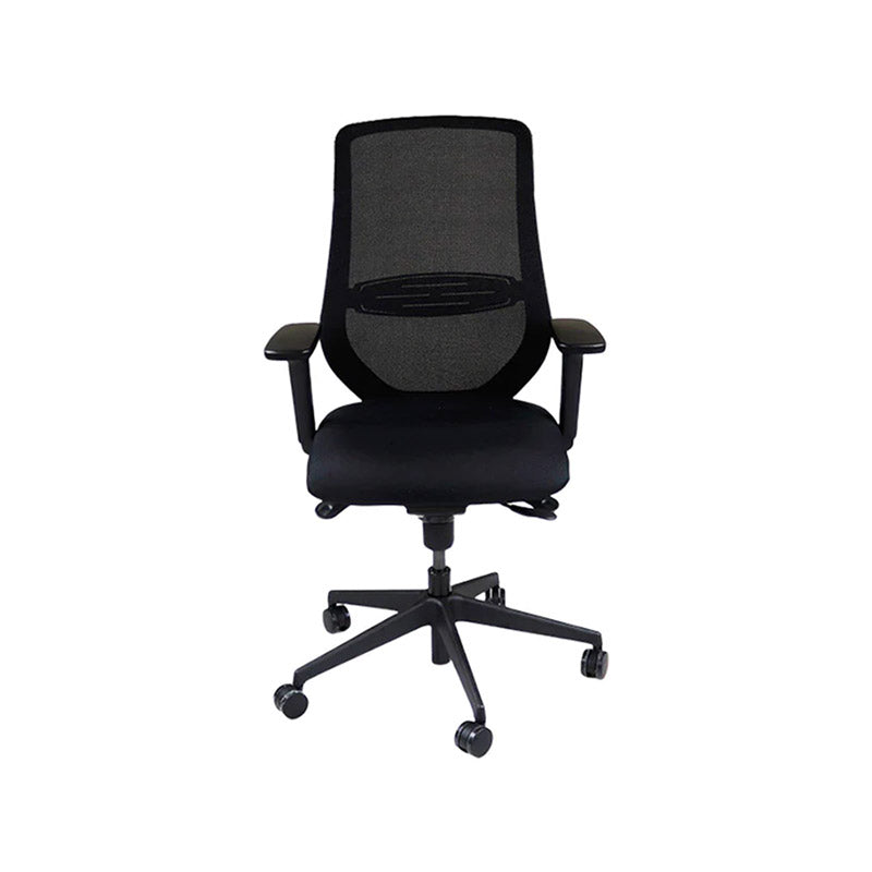 Saxen: Scudo Task Chair with Black Fabric Seat without Headrest - Refurbished