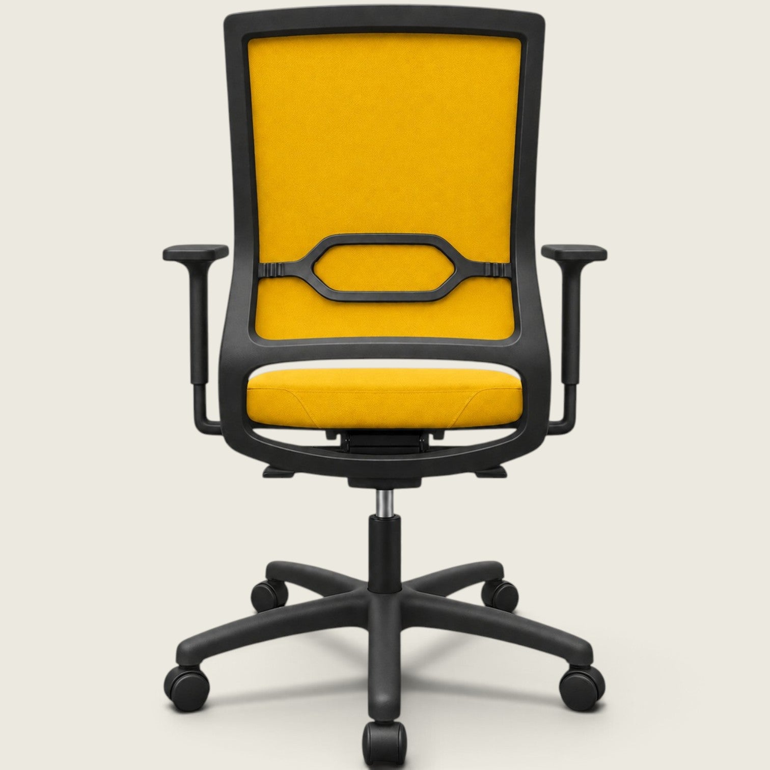 Sedus: Quarterback Task Chair in Yellow Fabric with a Yellow Fabric Back - Refurbished