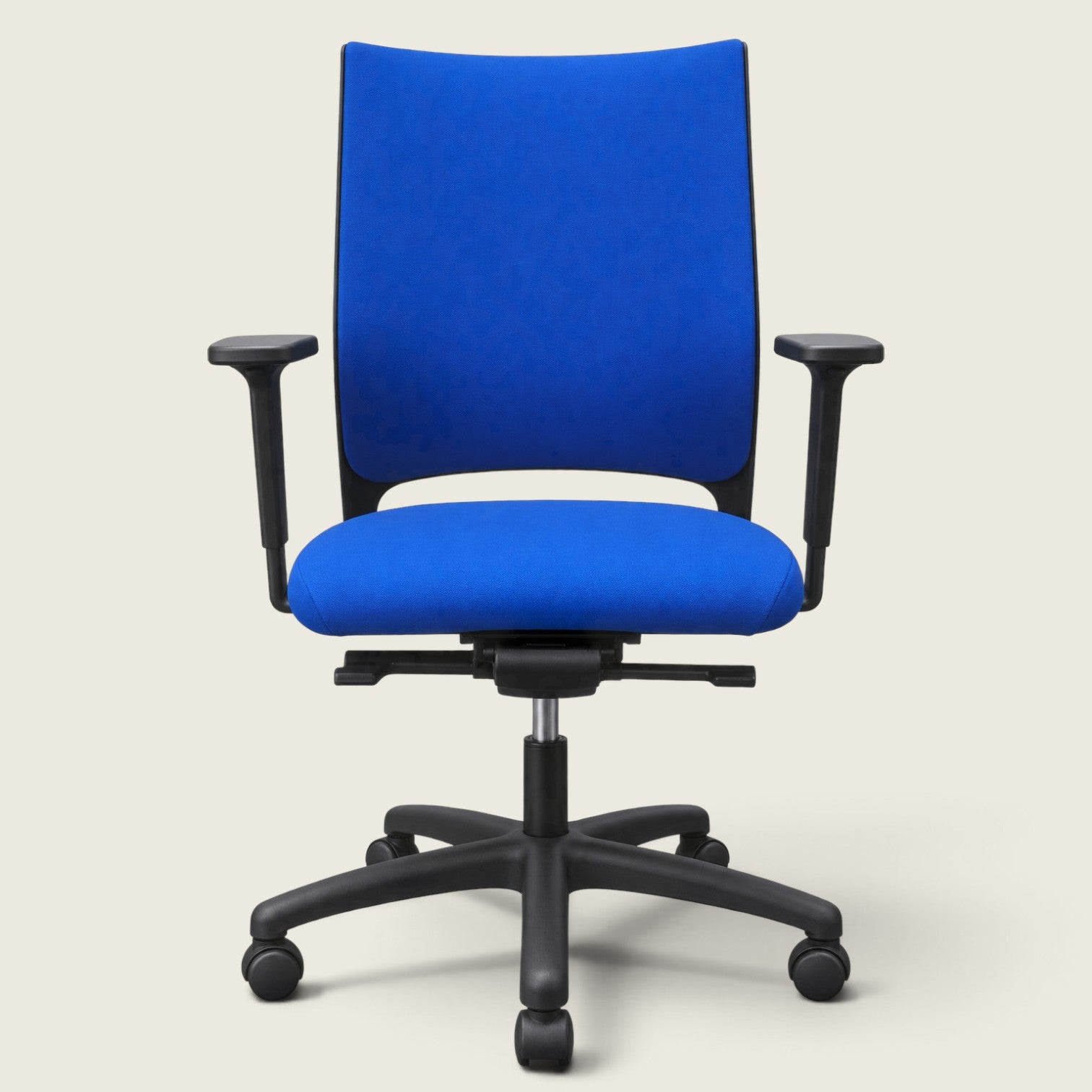 <tc>Sedus</tc>: <tc>Quarterback</tc> Silla de oficina en tela azul con respaldo de tela azul - Restaurada
