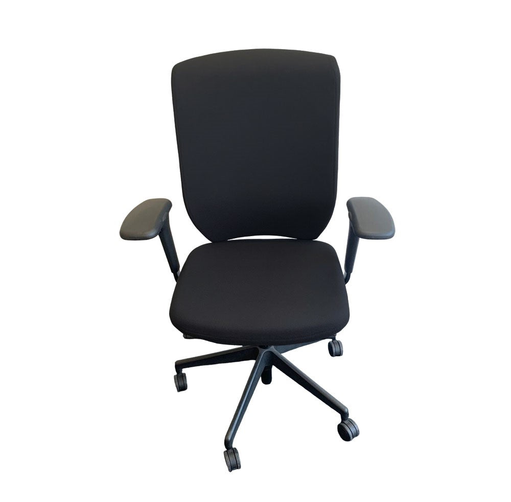Senator: Evolve High Back Chair with Height Adjustable Arms in Black Fabric - Refurbished