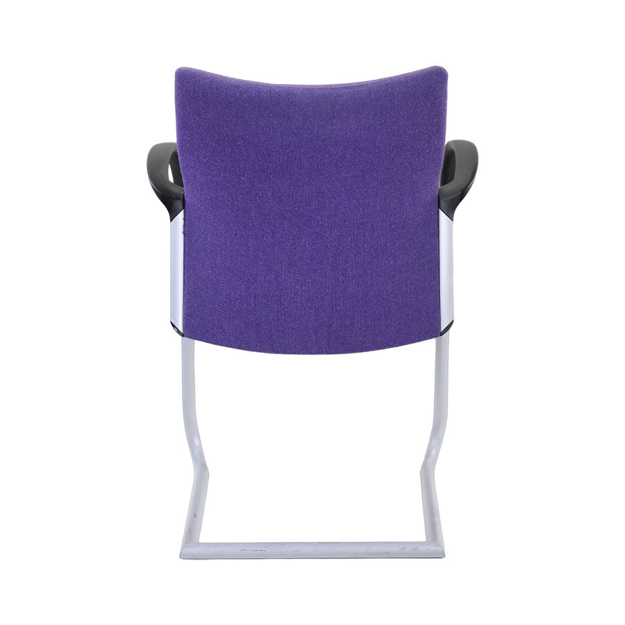 Senator: Trillipse Cantilever Meeting Chair in Purple Fabric with Arms - Refurbished