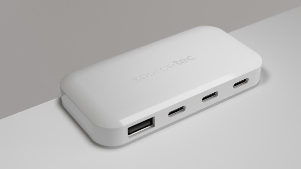 Pico Power Module On-desk or Under-desk Clamp in White