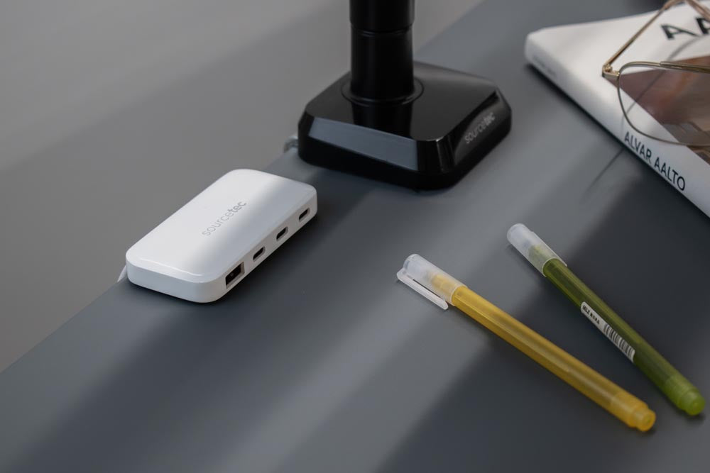 Pico Power Module On-desk or Under-desk Clamp in White