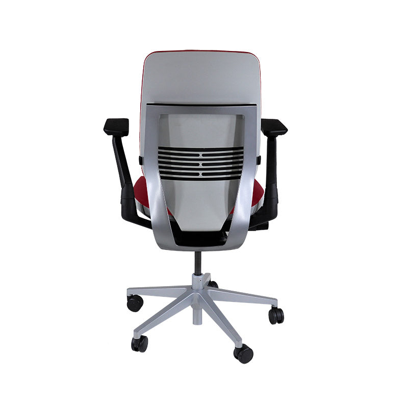<tc>Steelcase</tc>Silla de oficina ergonómica Gesture - Cuero burdeos - Reacondicionada