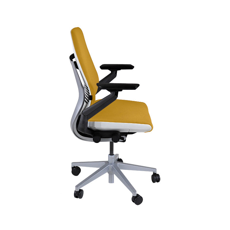 <tc>Steelcase</tc>Silla de oficina ergonómica Gesture - Tela amarilla - Reacondicionada