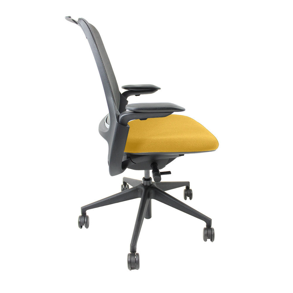 Steelcase: Series 1 Ergonomic Office Chair in Yellow Fabric - Refurbished
