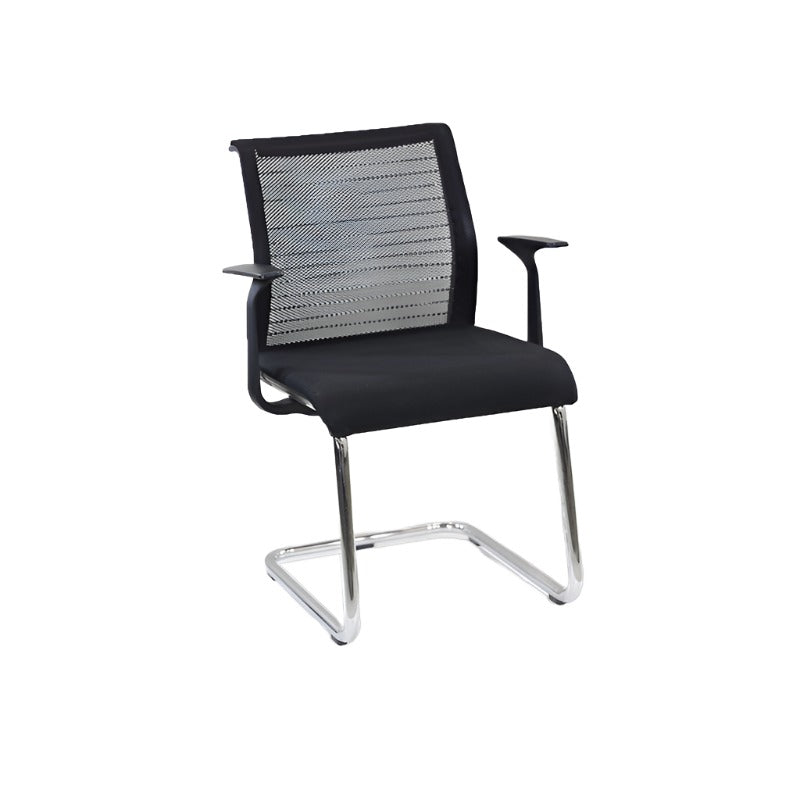 <tc>Steelcase</tc>: <tc>Think V1</tc> Silla de reunión Cantilever (aluminio) - Reacondicionada