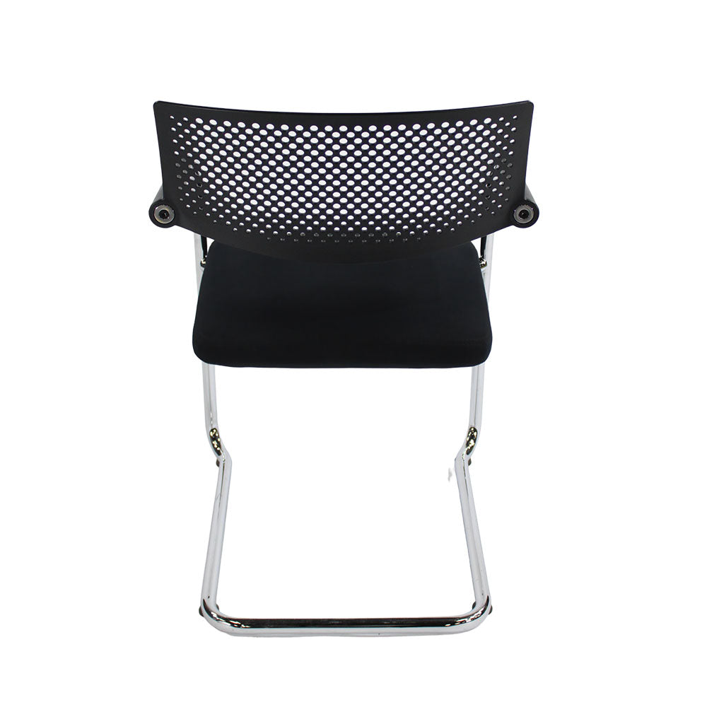 Vitra: VisaVis 2 Meeting Chair in Black Leather - Refurbished