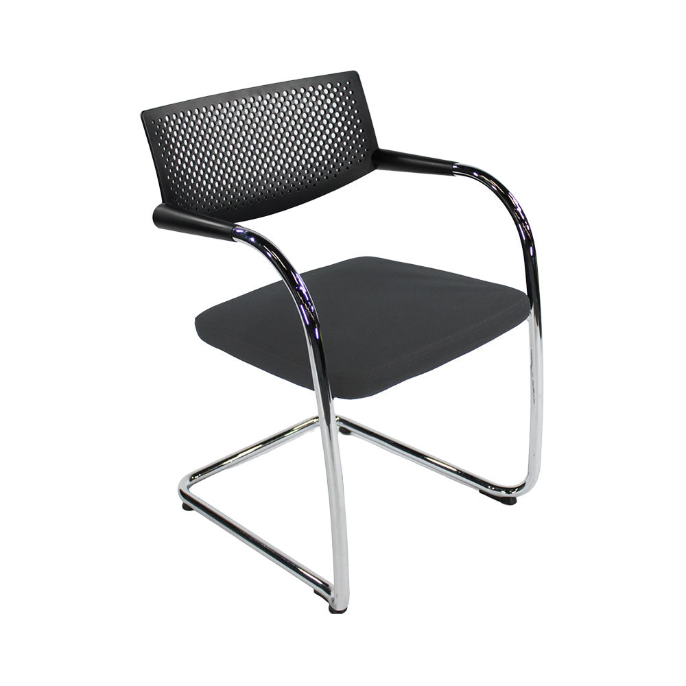<tc>Vitra</tc>: <tc>VisaVis</tc> 2 Sillas de reunión en tela gris - Reacondicionadas